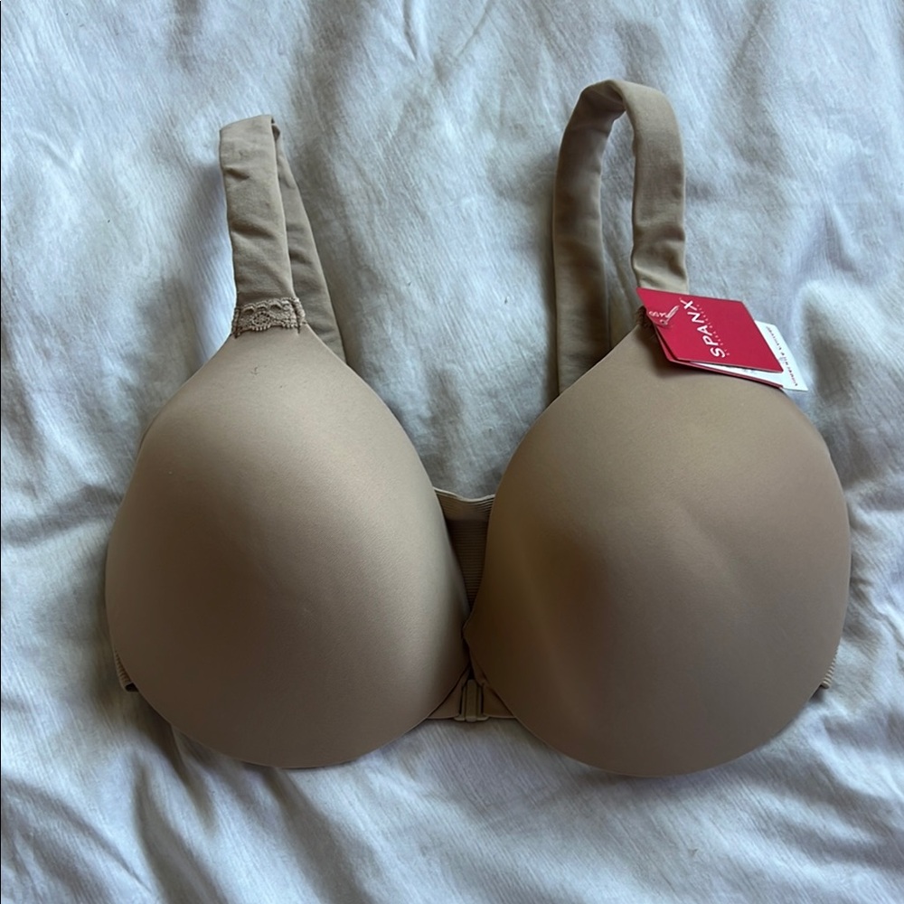 Spanx 34DD Bra Tan Bra-Llelujah Full Coverage Front Closure Underwire